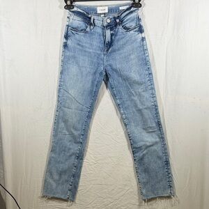 Frame Le high Straight Light Blue Ankle Jeans